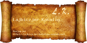 Lajbiczjer Katalin névjegykártya